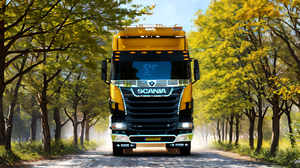 VTC FBTC Front Angle View Vehicle Trees Road Headlights Video Games Truck 2048x1152 Wallpaper