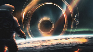 Digital Digital Art Artwork Illustration Render Space Art Galaxy Planet Astronaut Black Holes 3840x2400 Wallpaper