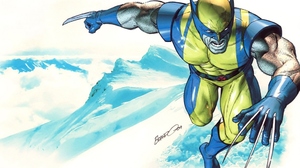 Wolverine Marvel Comics Claws Mutant Artwork Cyan 1024x768 Wallpaper