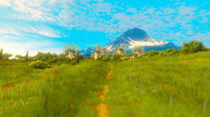 The Witcher 3 Wild Hunt The Witcher 3 Wild Hunt Blood And Wine Nature Video Games CGi Path Flowers M 3840x2160 Wallpaper