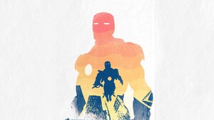 Iron Man Marvel Comics The Avengers Minimalism Simple Background 1680x1050 Wallpaper