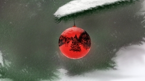 Digital Painting Digital Art Nature Christmas Christmas Ornaments Snow 1920x1080 Wallpaper