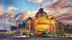 Melbourne Australia City Dusk Building Street Tram 2048x1365 Wallpaper