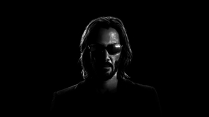 Keanu Reeves The Matrix Revolutions Monochrome Face Actor Sunglasses Black Background The Matrix Bea 3840x2160 Wallpaper