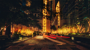 Photography Trey Ratcliff Cityscape Building Street Car Night Lights 7680x4320 Wallpaper