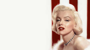 Marilyn Monroe Women Actress Blonde Necklace Closeup Red Lipstick Bare Shoulders White Background Ce 1920x1080 wallpaper