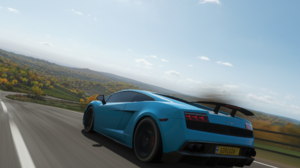 Forza Horizon 4 Screen Shot PC Gaming Video Games Car Rear View Licence Plates Sky Clouds Road CGi 2560x1600 Wallpaper
