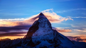 Alps Dawn Dusk Matterhorn Mountain 1920x1200 Wallpaper
