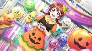 Emma Verde Love Live Nijigasaki High School Idol Club Love Live Anime Anime Girls Sweets Pumpkin Bal 3600x1800 Wallpaper