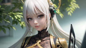 Video Game Landscape Anime Girls Portrait Action Figures Artificial Intelligence Ai Art Looking At V 3456x2304 wallpaper