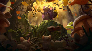 Artwork Digital Art Mouse Animal Fantasy Art Animals Nature Forest Trees Leaves Mushroom 1920x1196 wallpaper