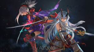 Tomoe Gozen Fate Grand Order Miyamoto Musashi 2560x1440 wallpaper