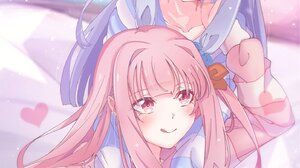 Anime Anime Girls Voiceroid Long Hair Pink Hair Blue Hair Twins Kotonoha Akane Kotonoha Aoi Artwork  1448x2048 Wallpaper