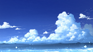 Digital Art Artwork Illustration Environment Beach Sea Clouds Sky Water 2204x1240 Wallpaper