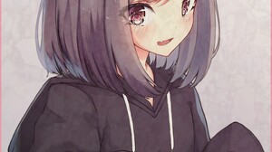Cat Ears Sweater Gray Hair Purple Eyes Blunt Bangs Open Mouth Anime Girls Cat Girl Vertical 1470x2048 Wallpaper