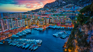 Trey Ratcliff Photography Cityscape Monaco Building Water Yacht Hills Mountains Trees Sky Clouds Bay 3840x2160 Wallpaper