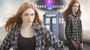 Karen Gillan Redhead Doctor Who Amy Pond TV Women Plaid Shirt 1920x1080 Wallpaper