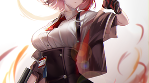 Arknights Anime Girls Redhead Red Eyes Gun Gloves Fiameta Arknights 2200x3032 Wallpaper