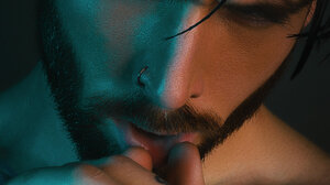 Dustin Genereux Studio Portrait Men Nose Ring Beards 2500x3764 Wallpaper