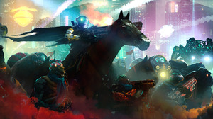 Digital Digital Art Artwork Illustration Apes Army Ape Surreal Science Fiction City 5881x2553 Wallpaper