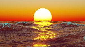 Nature Water Ocean View Sunset Glare 3840x2160 Wallpaper