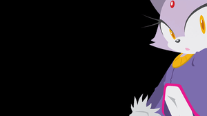 Sonic The Hedgehog Blaze The Cat Black Background Artwork Simple Background Anthro 6310x3548 Wallpaper