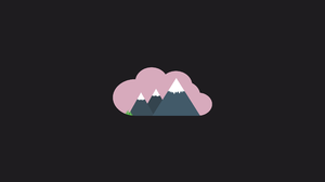 Minimalism Mountains Snowy Peak Clouds Nature Simple Bynovi 2560x1440 Wallpaper