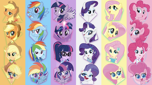 Twilight Sparkle Sci Twi My Little Pony Rainbow Dash Applejack My Little Pony Rarity My Little Pony  4096x2304 wallpaper