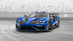 Ford GT Ford Mansory Vehicle Car Supercars Carbon Fiber Blue Cars Race Tracks 3840x2160 wallpaper