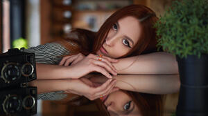 Sergey Fat Women Redhead Long Hair Straight Hair Makeup Brown Eyes Eyeliner Piercing Pierced Nose Ri 1920x1080 Wallpaper