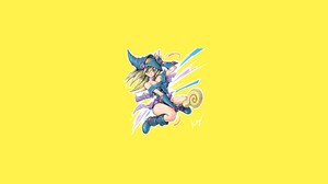 Yu Gi Oh Dark Magician Girl Yellow Background Anime Girls Anime x Wallpaper