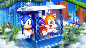 Sonic The Hedgehog Sonic 2 Tails Character Hills Hill Top Birds Sega Old Games 90s PC Gaming Video G 3840x2160 Wallpaper