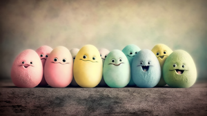 Ai Art Happy Eggs Pastel 3136x1792 Wallpaper