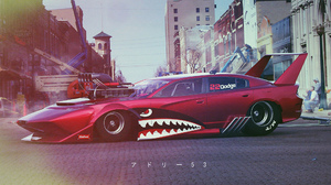 Dodge Daytona Red Car 2400x1104 wallpaper
