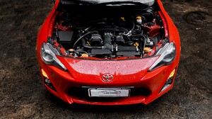 Engine Toyobaru Frontal View Red Cars High Angle Engines Toyota Toyota 86 5120x3413 Wallpaper