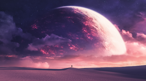Digital Art Digital Artwork Desert Dunes Clouds Sky Planet Landscape Stars 2560x1440 Wallpaper