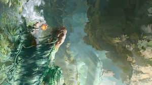 Loong Xision Sunlight Digital Art Fantasy Art Dragon Creature Bridge 1080x2538 Wallpaper