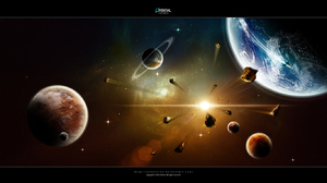 Sci Fi Planets 1366x768 Wallpaper