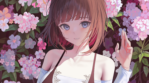 Tokkihouse Flowers Anime Anime Girls Brunette Short Hair Blue Eyes 2318x2611 Wallpaper