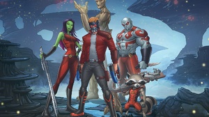 Drax The Destroyer Gamora Groot Marvel Comics Rocket Raccoon Star Lord 2000x1404 Wallpaper