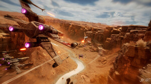 X Wing Imperial Shuttle Box Canyon 3840x1717 Wallpaper