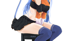 Looking At Viewer Digital Digital Art Anime Anime Girls Tail Skirt Chaesu 1167x1700 Wallpaper