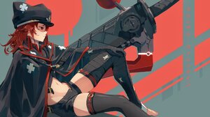 Anime Girls Fighting Games Guilty Gear Strive Guilty Gear Hat Redhead Red Eyes 2048x1248 Wallpaper