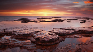 Ocean Nature Sea Shore Shoreline Coast Coastline Sky Cloud Sunset Sunrise 1920x1200 Wallpaper
