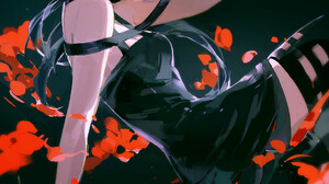 Anime Anime Girls Girl With Weapon Black Hair Black Clothing Heels Dress Spy X Family Yor Forger Pet 953x1500 wallpaper