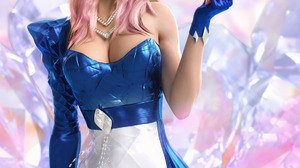 ZOh CGi Women League Of Legends Ahri League Of Legends Dress Fox Girl Blue Clothing Heart Design Pin 1138x1600 Wallpaper