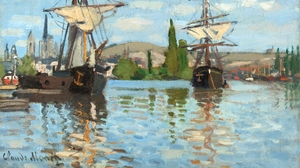 Painting Claude Monet Impressionism Water Reflection Ship Artwork 1920x1080 Wallpaper