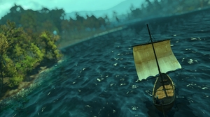 The Witcher 3 The Witcher Sea Boat Nature Geralt Of Rivia Video Games Water 2880x1800 Wallpaper