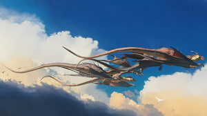 Fantasy Art Digital Art Artwork Dragon Clouds 1920x832 Wallpaper