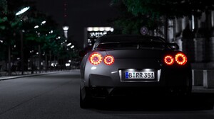 Car Nissan Nissan GT R Licence Plates Taillights Night 2560x1600 Wallpaper